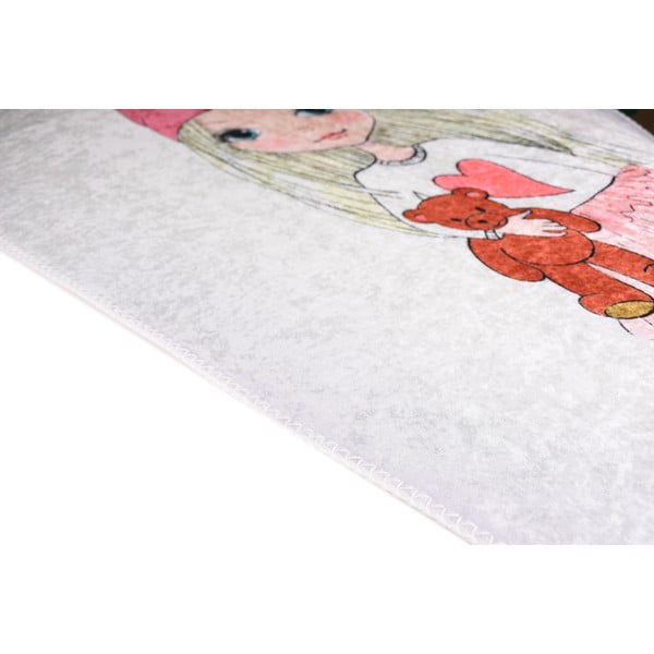 Covor pentru copii lavabil 120x180 cm Cute Girl and the Bear – Vitaus-image-2