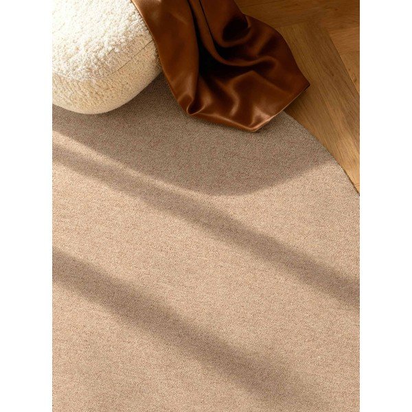 Covor în culoare naturală țesut manual rotund din lână ø 160 cm Puristic Knots – Elle Decoration-image-2