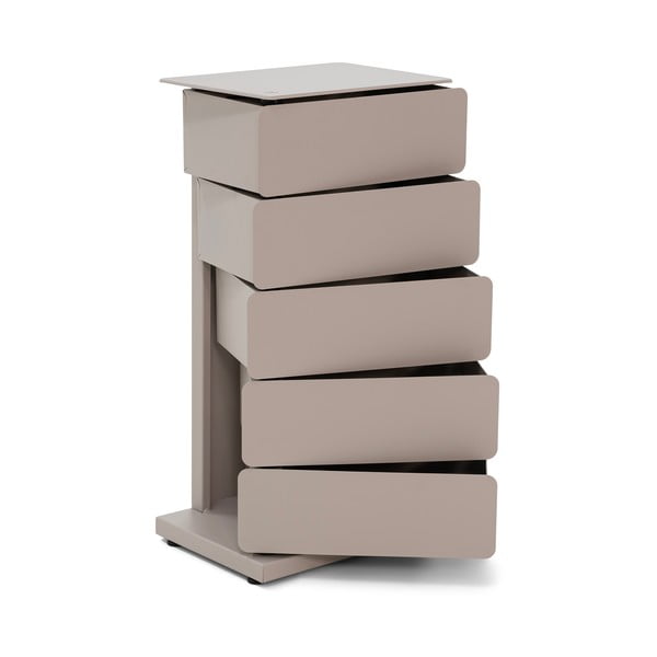 Comodă taupe din metal 37x72x26 cm Joey – Spinder Design-image-4