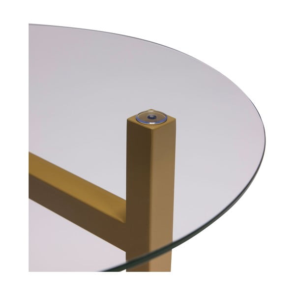 Măsuță auxiliară rotundă cu blat din sticlă ø 40 cm Elevate – Hübsch-image-4