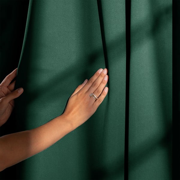 Draperie verde-închis dimout (semi-opacă) 140x175 cm Kierra – Restilo-image-3