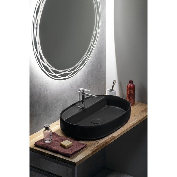 Chiuvetă neagră din ceramică 60x40 cm Infinity Oval – Sapho-image-3