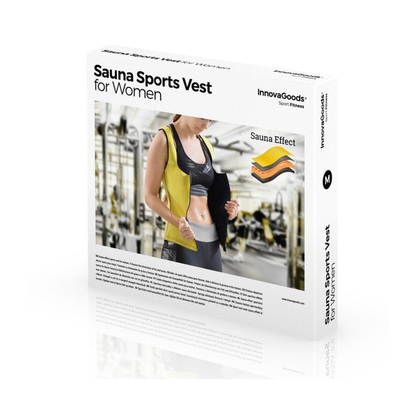 Vestă damă, sport cu efect de saună InnovaGoods, măr. M, galben-image-3