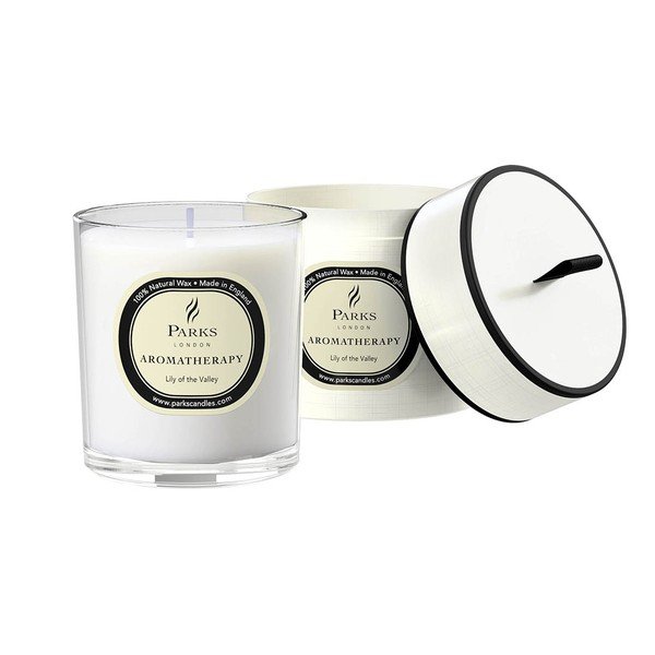 Lumânare parfumată Parks Candles London Aromatherapy, aromă de crin, durată ardere 45 ore-image-1