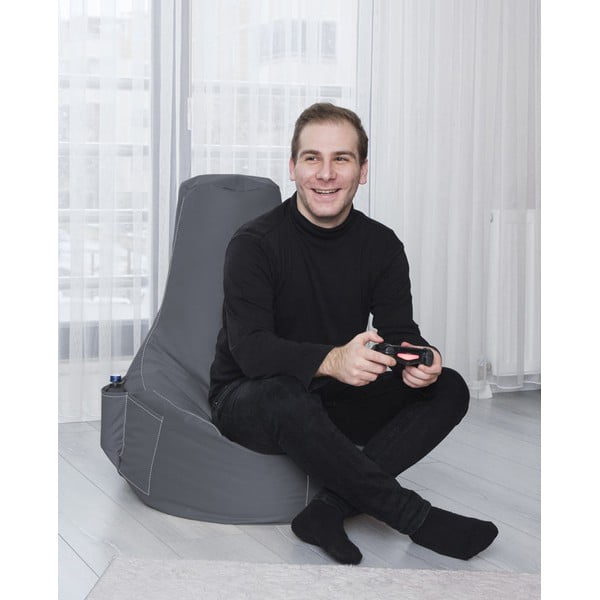 Fotoliu bean bag gri EVA Sport – Floriane Garden-image-1