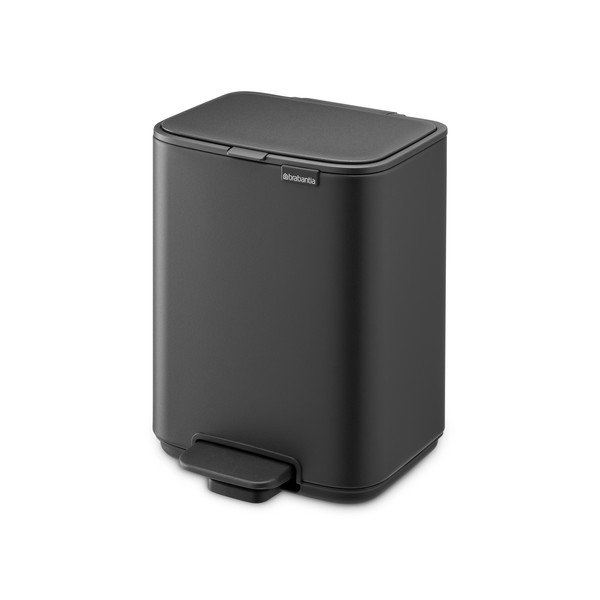 Coș de gunoi gri închis cu pedală din oțel 4 l Bo – Brabantia