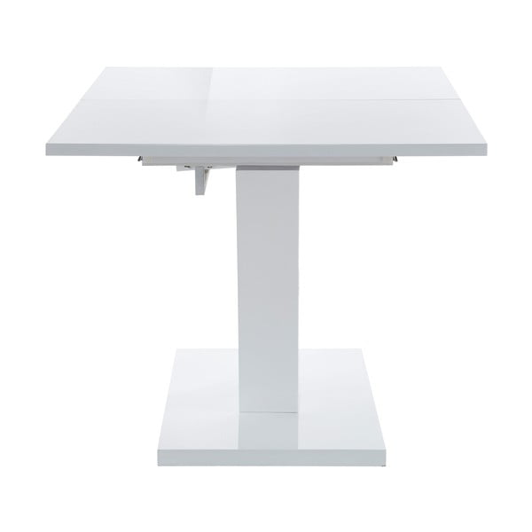 Masă de dining extensibilă cu aspect lucios cu blat suplimentar 90x140 cm Aaron – Støraa-image-1