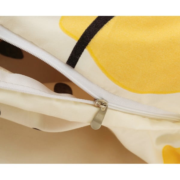 Lenjerie de pat din microsatin galbenă pentru pat de o persoană cu 3 piese 140x200 cm Sophia – My House-image-2