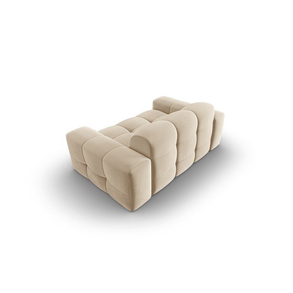 Canapea bej cu tapițerie din catifea 156 cm Kendal – Micadoni Home-image-3