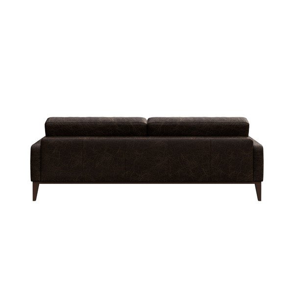 Canapea din piele MESONICA Musso Tufted, maro închis, 210 cm-image-3