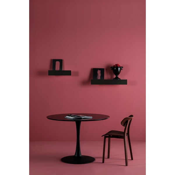 Masă rotundă pentru dining Marckeric Oda, ø 110 cm, negru-image-1