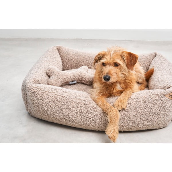 Pat  bej pentru câini din material bouclé 55x70 cm Senso Greige S – MiaCara-image-1