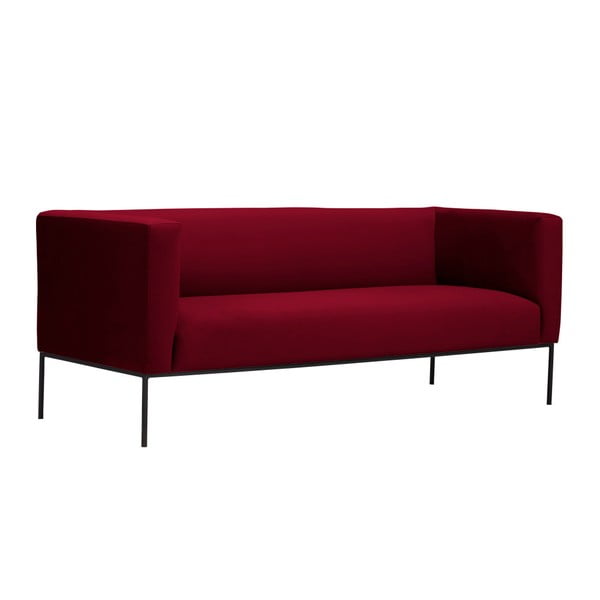 Canapea din catifea cu 2 locuri Windsor & Co Sofas Neptune, roșu-image-2