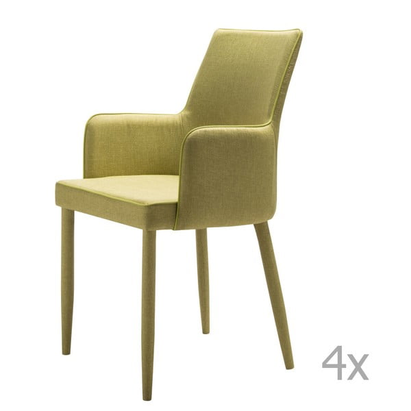 Set 4 scaune 13Casa Karl, verde