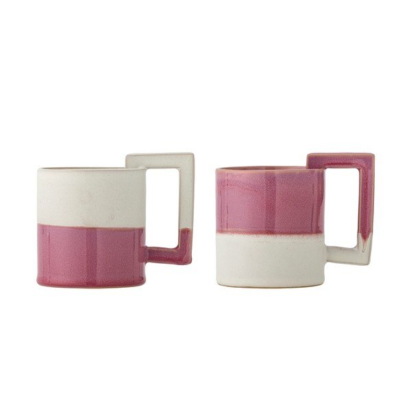 Căni roz/crem 2 buc. din gresie ceramică 375 ml Ranya – Bloomingville