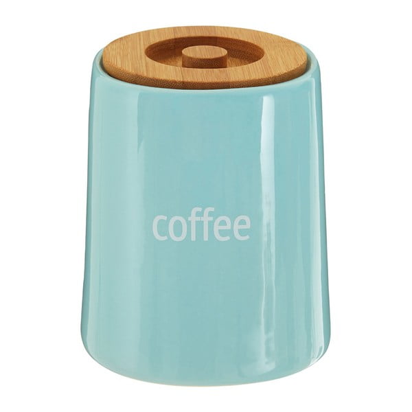 Recipient pentru cafea, capac din lemn Premier Housewares Fletcher, 800 ml, albastru