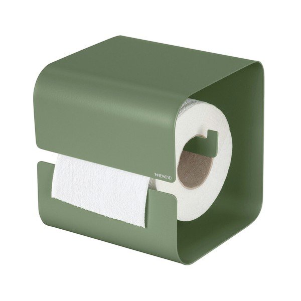 Suport pentru hârtie igienică verde autoadeziv cu Turbo-Loc din oțel Lizan – Wenko