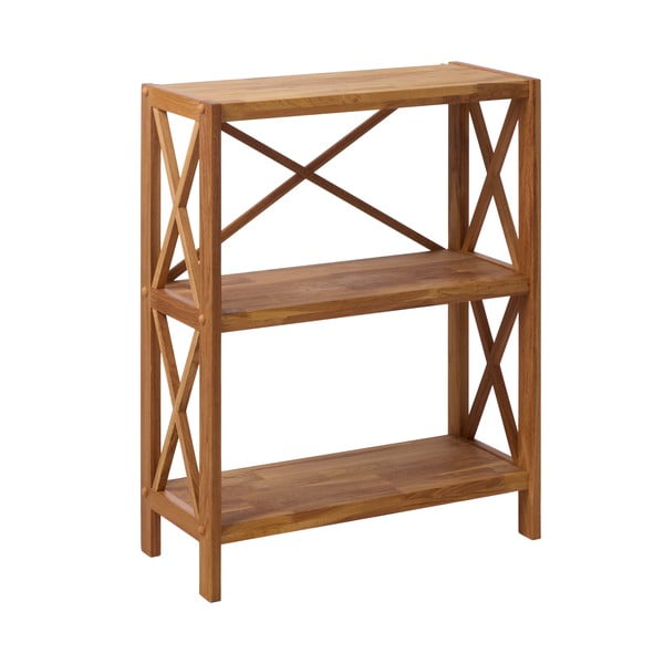 Etajeră în culoare naturală din lemn de stejar 70x87 cm X-Shelf – Unique Furniture-image-2