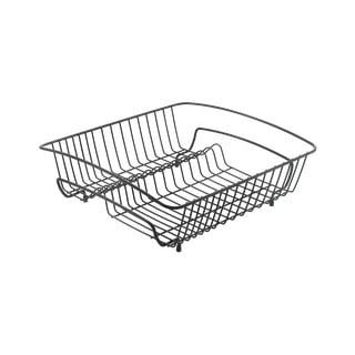 Scurgător vase din oțel inoxidabil Metaltex Square Lava, negru