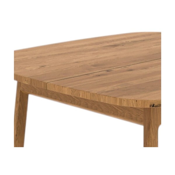 Masă de dining în culoare naturală extensibilă din lemn   de stejar 100x120 cm Twig – The Beds-image-2