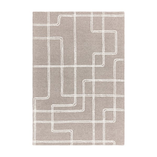 Covor gri deschis handmade din lână 200x300 cm Ada – Asiatic Carpets