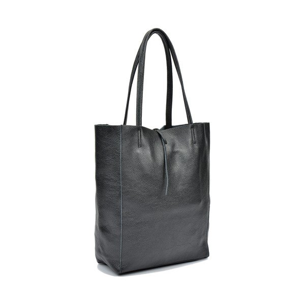 Geantă din piele Sofia Cardoni Shopper, negru-image-1