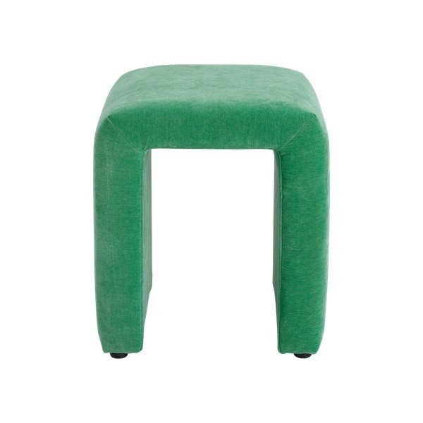 Puf verde cu tapițerie din chenille Pigally – Ellos Home-image-3