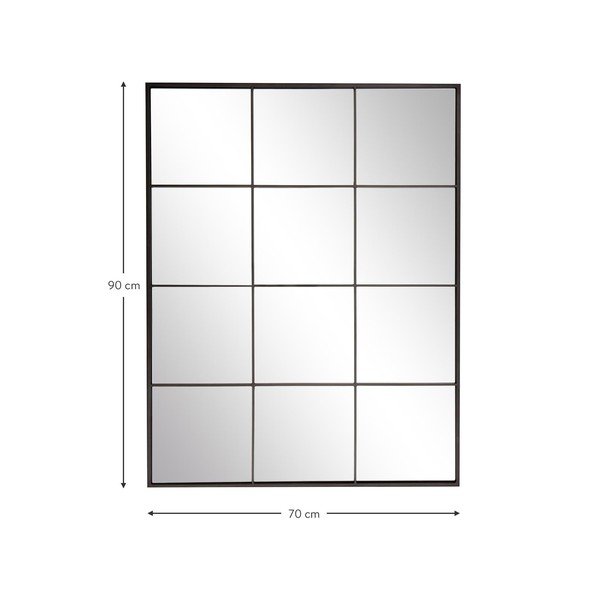 Oglindă de perete cu ramă metalică neagră Westwing Collection Clarita, 70 x 90 cm-image-3