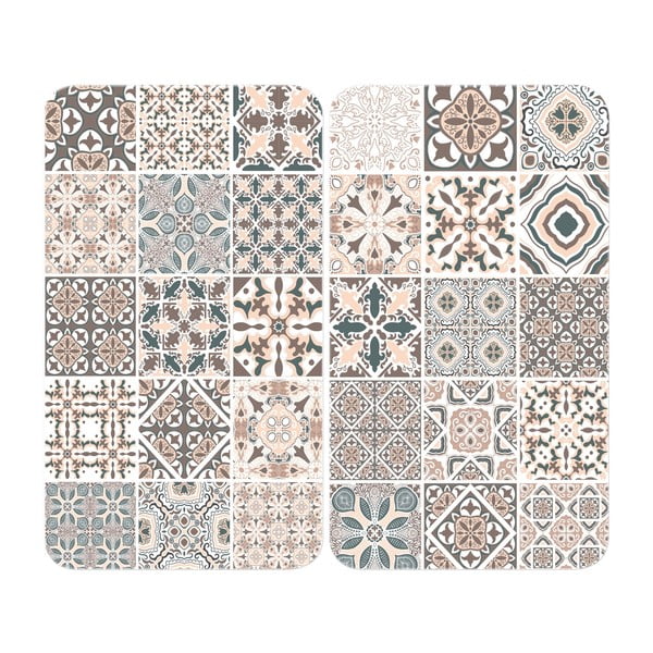 Set 2 protecții din sticlă pentru aragaz Wenko Universal Tile