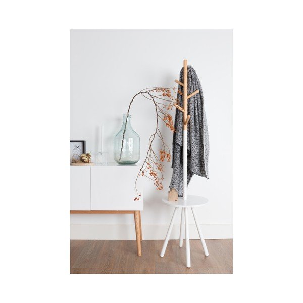 Cuier cu spațiu depozitare Zuiver Table Tree, alb-image-1