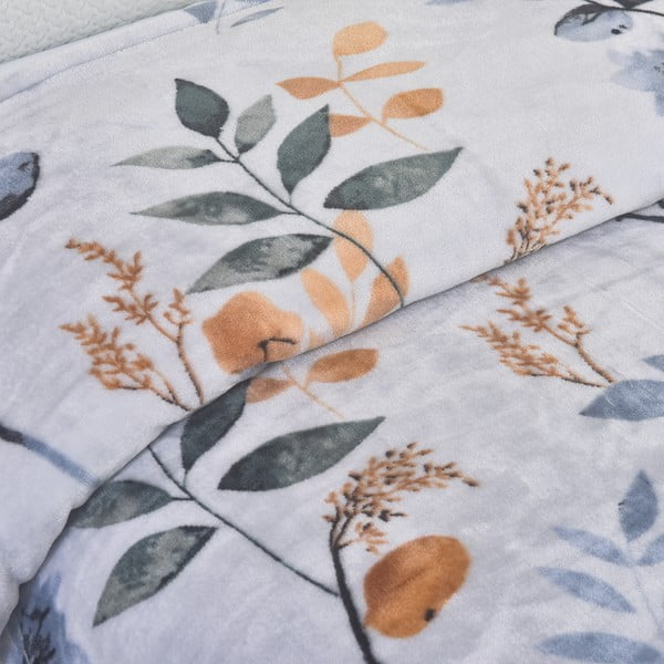 Lenjerie de pat albastru prăfuit din micropluș/cocolino pentru pat de o persoană 140x200 cm Greta – My House-image-2