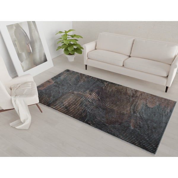 Covor lavabil verde închis150x80 cm - Vitaus-image-1