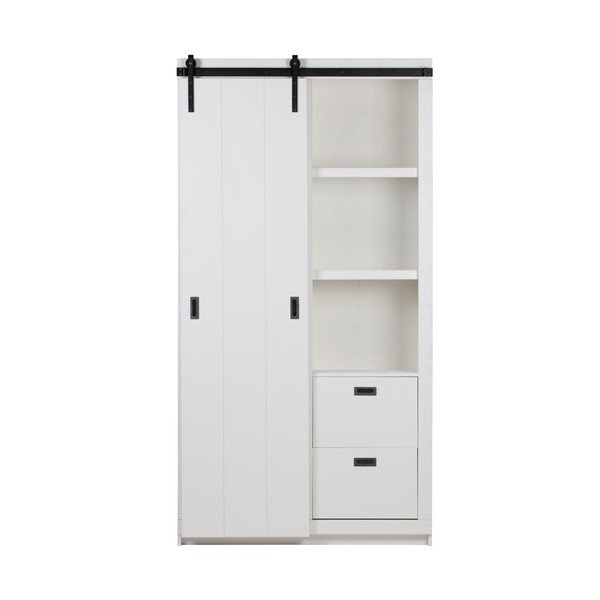 Dulap cu ușă glisantă vtwonen Slide, alb