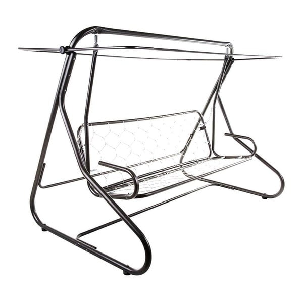Balansoar de grădină gri din metal Milano – Dajar-image-3