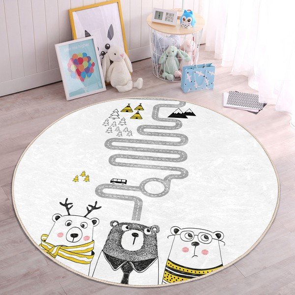 Covor pentru copii alb ø 100 cm Comfort – Mila Home-image-3