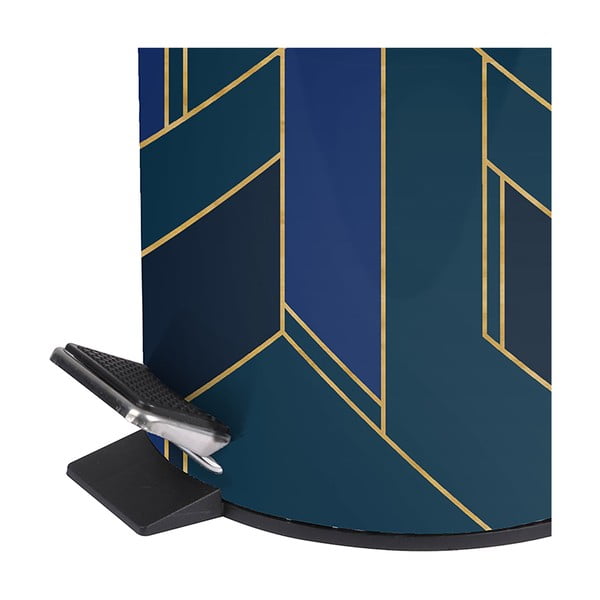 Coș de gunoi albastru închis cu pedală din metal 3 l Achille – douceur d'intérieur-image-1