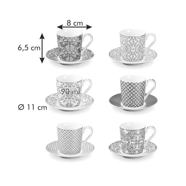 Cești aurii 6 buc. din porțelan My Coffee – Tescoma-image-3