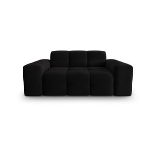 Canapea neagră cu tapițerie din catifea 156 cm Kendal – Micadoni Home