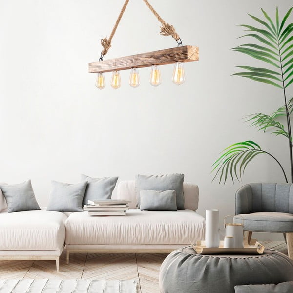 Lustră în culoare naturală Erebos – Opviq lights-image-1