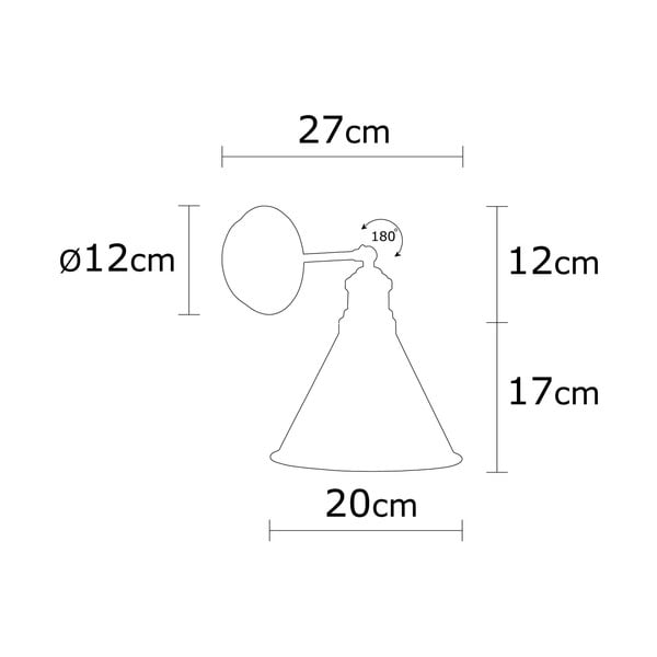 Aplică de perete bronz ø 20 cm Tramino – Opviq lights-image-3