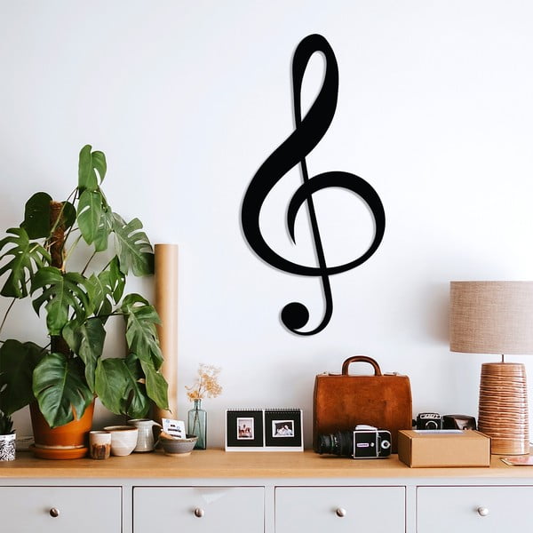 Decorațiune de perete Wallity Treble Clef, negru-image-1