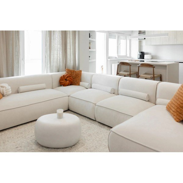 Colțar crem (cu colț pe partea dreaptă/în formă de "U") Flex Felix – Miuform-image-1