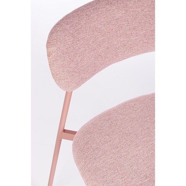 Scaun de dining roz tapițat Inka – Yes Everyday-image-1