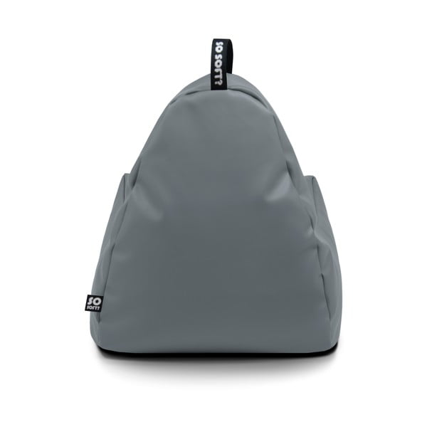 Fotoliu bean bag albastru închis cu tapițerie din imitație de piele Chill XL – So Soft?-image-4