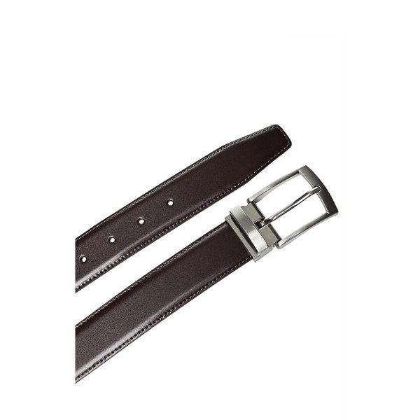 Curea din piele pentru bărbați Ferruccio Laconi Odin, lungime 115 cm, maro închis-image-2