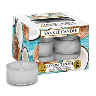 Set 12 lumânări parfumate Yankee Candle Coconut Splash, timp de ardere 4 h