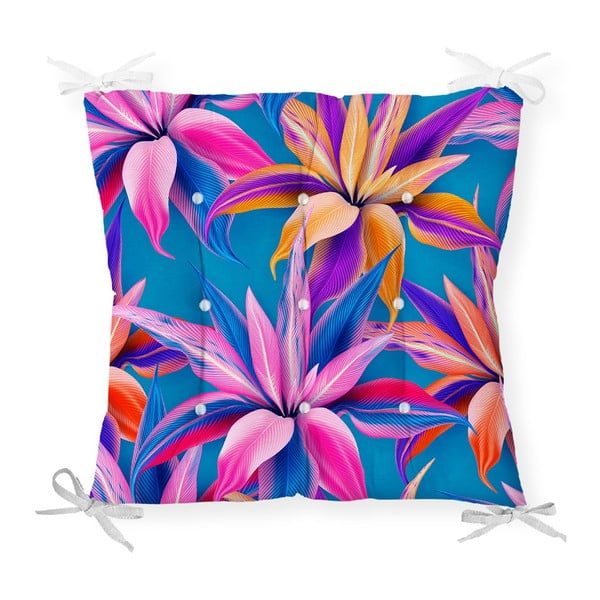 Pernă pentru scaun cu amestec de bumbac Minimalist Cushion Covers Bright Flowers, 40 x 40 cm