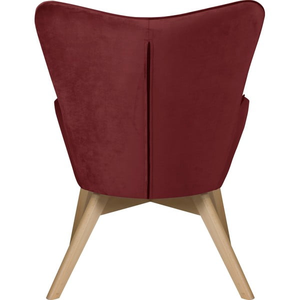 Fotoliu roșu cu tapițerie din catifea Niko – Ropez-image-4