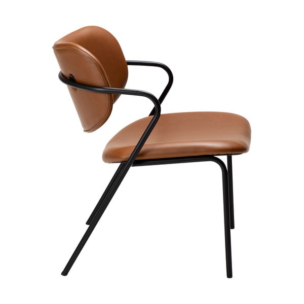 Fotoliu maro coniac din imitație de piele Zed – DAN-FORM Denmark-image-3