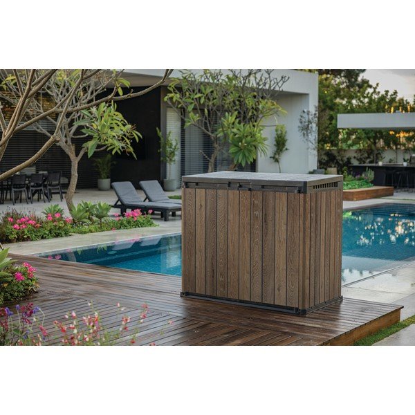 Cutie de depozitare pentru grădină maro închis din plastic Deco – Keter-image-3